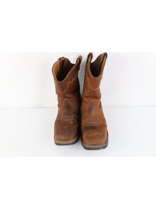 Vintage Y2K Dan Post Mens 13 EW Waterproof Leather Journeyman Cowboy Boots Brown main image 4